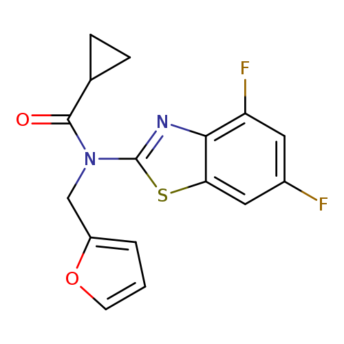 N-(4,6-difluoro-1,3-benzothiazol-2-yl)-N-[(furan-2-yl)methyl]cyclopropanecarboxamide
