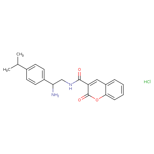 N-{2-amino-2-[4-(propan-2-yl)phenyl]ethyl}-2-oxo-2H-chromene-3-carboxamidehydrochloride