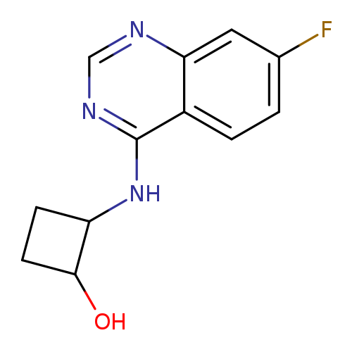 2-[(7-fluoroquinazolin-4-yl)amino]cyclobutan-1-ol