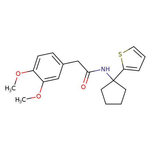 2-(3,4-dimethoxyphenyl)-N-[1-(thiophen-2-yl)cyclopentyl]acetamide