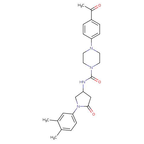 4-(4-acetylphenyl)-N-[1-(3,4-dimethylphenyl)-5-oxopyrrolidin-3-yl]piperazine-1-carboxamide