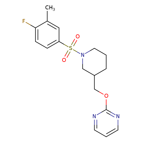 2-{[1-(4-fluoro-3-methylbenzenesulfonyl)piperidin-3-yl]methoxy}pyrimidine