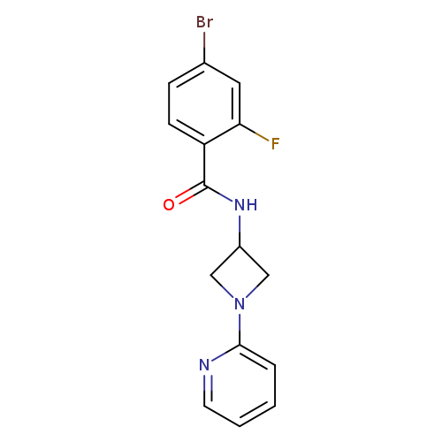 4-bromo-2-fluoro-N-[1-(pyridin-2-yl)azetidin-3-yl]benzamide