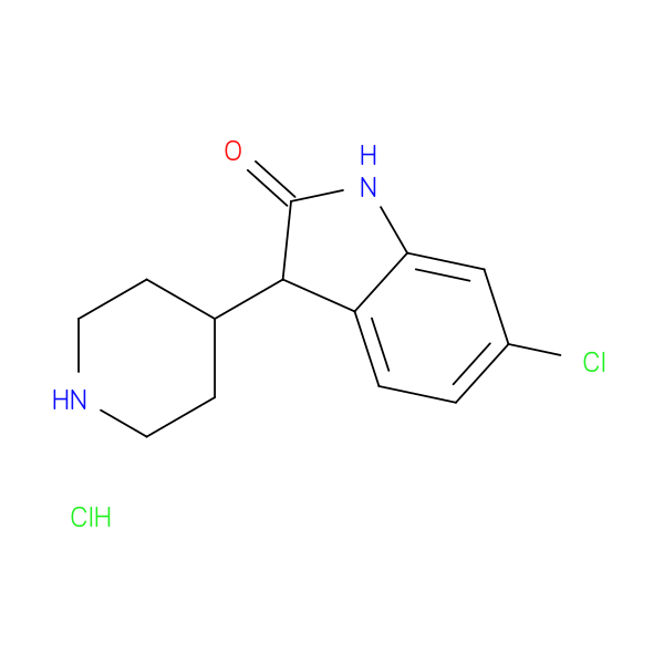 6-chloro-3-(piperidin-4-yl)-2,3-dihydro-1H-indol-2-one hydrochloride