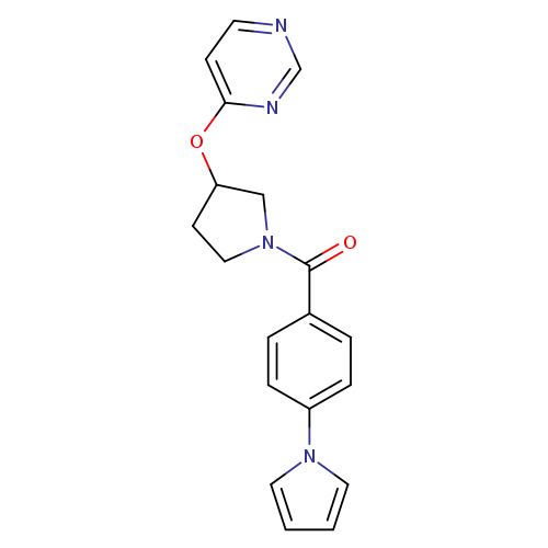 4-({1-[4-(1H-pyrrol-1-yl)benzoyl]pyrrolidin-3-yl}oxy)pyrimidine