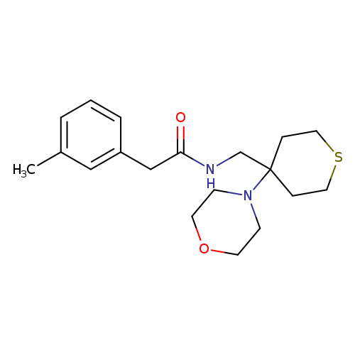 2-(3-methylphenyl)-N-{[4-(morpholin-4-yl)thian-4-yl]methyl}acetamide