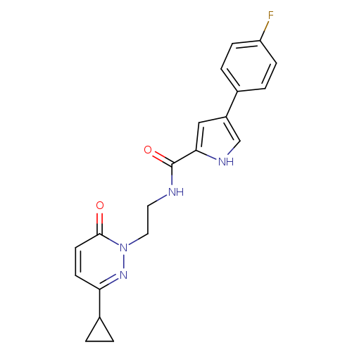 N-[2-(3-cyclopropyl-6-oxo-1,6-dihydropyridazin-1-yl)ethyl]-4-(4-fluorophenyl)-1H-pyrrole-2-carboxamide
