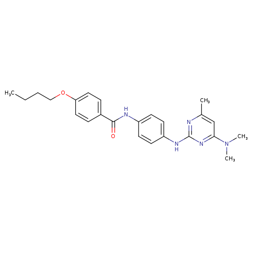 4-butoxy-N-(4-{[4-(dimethylamino)-6-methylpyrimidin-2-yl]amino}phenyl)benzamide
