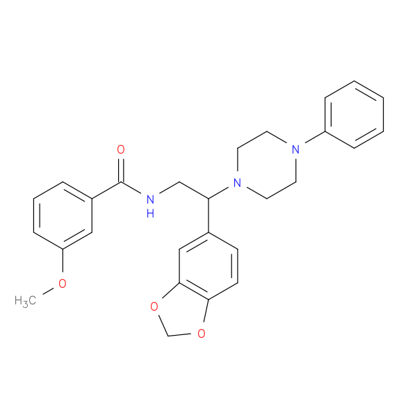N-[2-(2H-1,3-benzodioxol-5-yl)-2-(4-phenylpiperazin-1-yl)ethyl]-3-methoxybenzamide