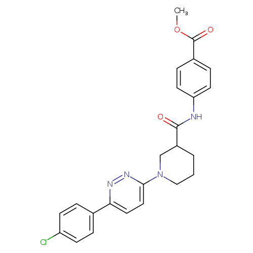 methyl 4-{1-[6-(4-chlorophenyl)pyridazin-3-yl]piperidine-3-amido}benzoate