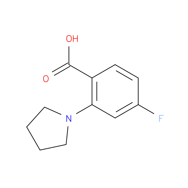 4-Fluoro-2-(1-pyrrolidinyl)benzoic Acid
