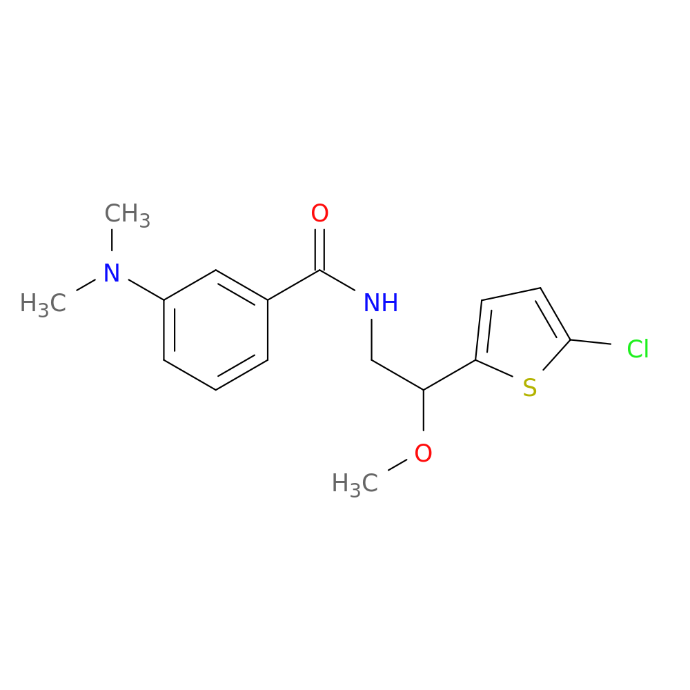 N-[2-(5-chlorothiophen-2-yl)-2-methoxyethyl]-3-(dimethylamino)benzamide
