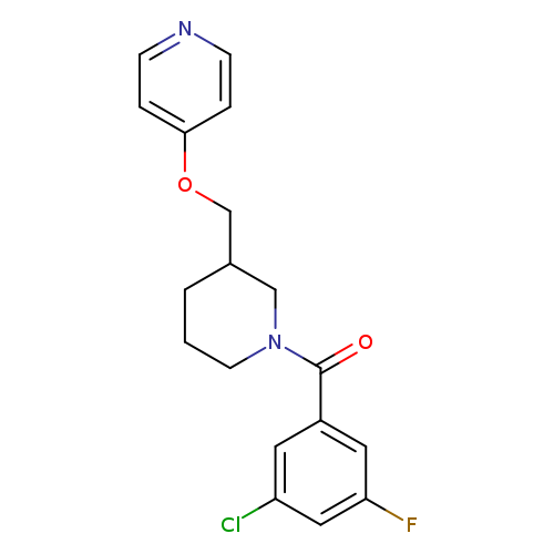 4-{[1-(3-chloro-5-fluorobenzoyl)piperidin-3-yl]methoxy}pyridine
