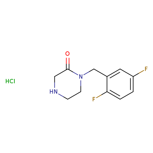 1-[(2,5-difluorophenyl)methyl]piperazin-2-one hydrochloride