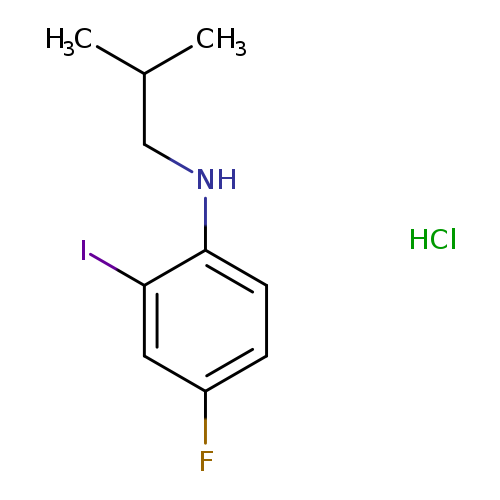 4-fluoro-2-iodo-N-(2-methylpropyl)aniline hydrochloride