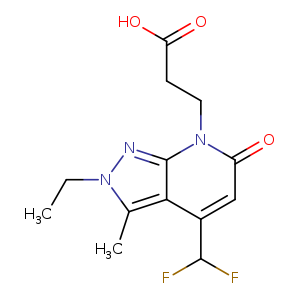 3-[4-(difluoromethyl)-2-ethyl-3-methyl-6-oxo-2H,6H,7H-pyrazolo[3,4-b]pyridin-7-yl]propanoic acid