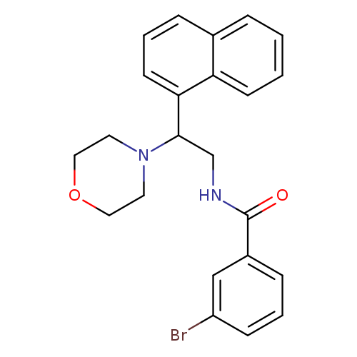 3-bromo-N-[2-(morpholin-4-yl)-2-(naphthalen-1-yl)ethyl]benzamide