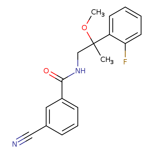 3-cyano-N-[2-(2-fluorophenyl)-2-methoxypropyl]benzamide