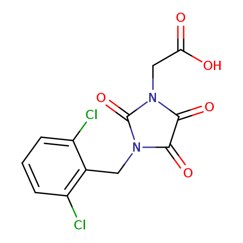 2-{3-[(2,6-dichlorophenyl)methyl]-2,4,5-trioxoimidazolidin-1-yl}acetic acid