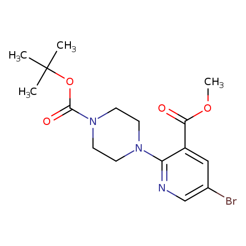 1-Piperazinecarboxylic acid, 4-[5-bromo-3-(methoxycarbonyl)-2-pyridinyl]-, 1,1-dimethylethyl ester