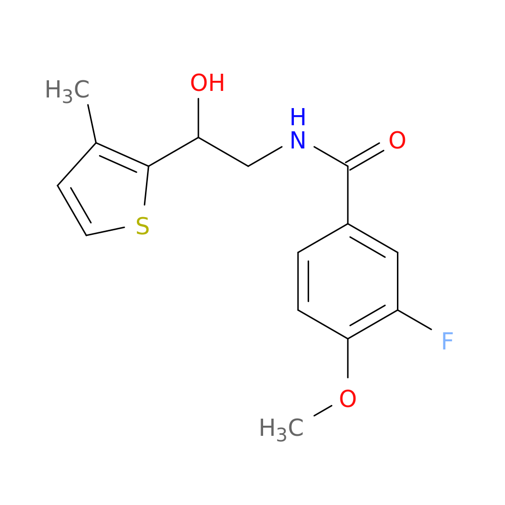 3-fluoro-N-[2-hydroxy-2-(3-methylthiophen-2-yl)ethyl]-4-methoxybenzamide
