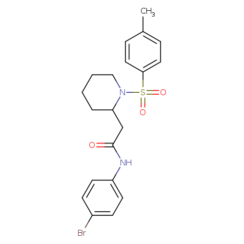 N-(4-bromophenyl)-2-[1-(4-methylbenzenesulfonyl)piperidin-2-yl]acetamide