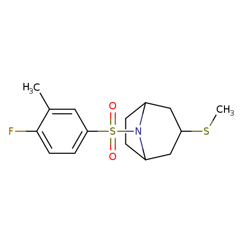 8-(4-fluoro-3-methylbenzenesulfonyl)-3-(methylsulfanyl)-8-azabicyclo[3.2.1]octane