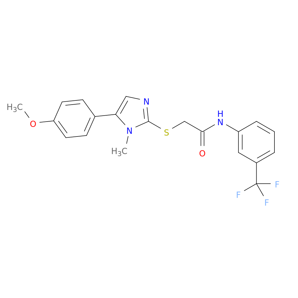 2-{[5-(4-methoxyphenyl)-1-methyl-1H-imidazol-2-yl]sulfanyl}-N-[3-(trifluoromethyl)phenyl]acetamide
