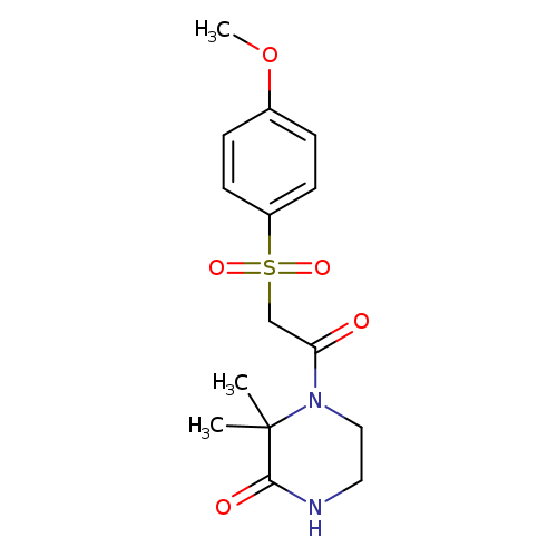 4-[2-(4-methoxybenzenesulfonyl)acetyl]-3,3-dimethylpiperazin-2-one