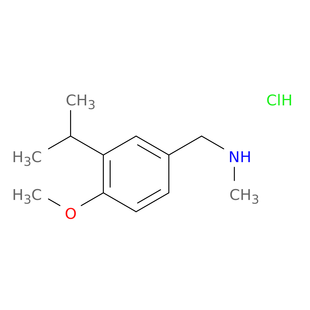 {[4-methoxy-3-(propan-2-yl)phenyl]methyl}(methyl)amine hydrochloride