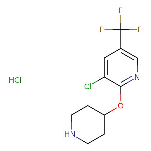 Pyridine, 3-chloro-2-(4-piperidinyloxy)-5-(trifluoromethyl)-, hydrochloride (1:1)