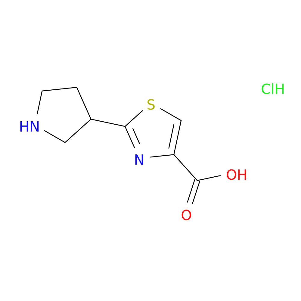 2-(pyrrolidin-3-yl)-1,3-thiazole-4-carboxylic acid hydrochloride