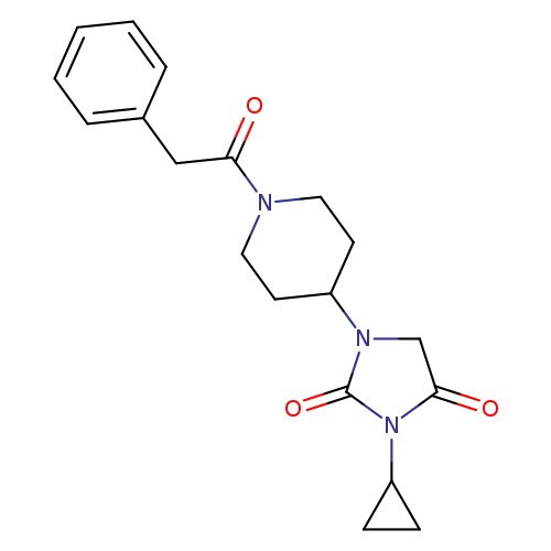 3-cyclopropyl-1-[1-(2-phenylacetyl)piperidin-4-yl]imidazolidine-2,4-dione