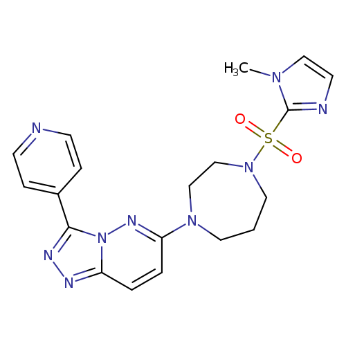 1-[(1-methyl-1H-imidazol-2-yl)sulfonyl]-4-[3-(pyridin-4-yl)-[1,2,4]triazolo[4,3-b]pyridazin-6-yl]-1,4-diazepane