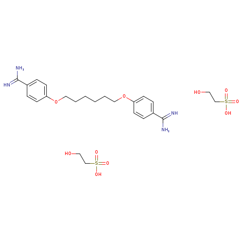 2-hydroxyethanesulphonic acid, compound with 4,4'-[hexane-1,6-diylbis(oxy)]bis[benzenecarboxamidine] (2