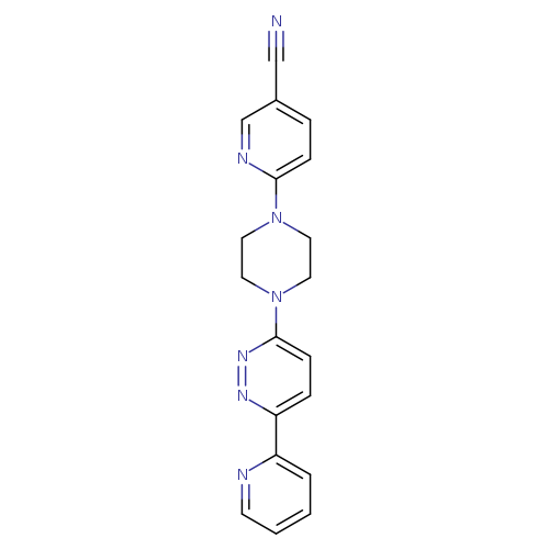 6-{4-[6-(pyridin-2-yl)pyridazin-3-yl]piperazin-1-yl}pyridine-3-carbonitrile