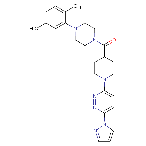 3-{4-[4-(2,5-dimethylphenyl)piperazine-1-carbonyl]piperidin-1-yl}-6-(1H-pyrazol-1-yl)pyridazine
