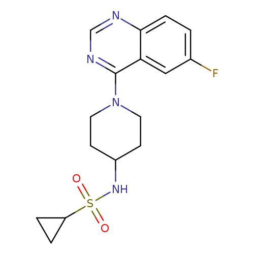 N-[1-(6-fluoroquinazolin-4-yl)piperidin-4-yl]cyclopropanesulfonamide