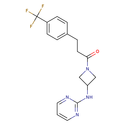 1-{3-[(pyrimidin-2-yl)amino]azetidin-1-yl}-3-[4-(trifluoromethyl)phenyl]propan-1-one