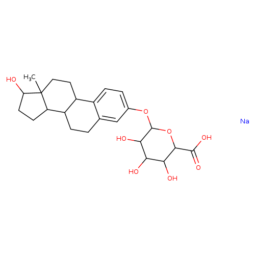 Sodium (2S,3S,4S,5R,6S)-3,4,5-trihydroxy-6-(((8R,9S,13S,14S,17S)-17-hydroxy-13-methyl-7,8,9,11,12,13,14,15,16,17-decahydro-6H-cyclopenta[a]phenanthren-3-yl)oxy)tetrahydro-2H-pyran-2-carboxylate