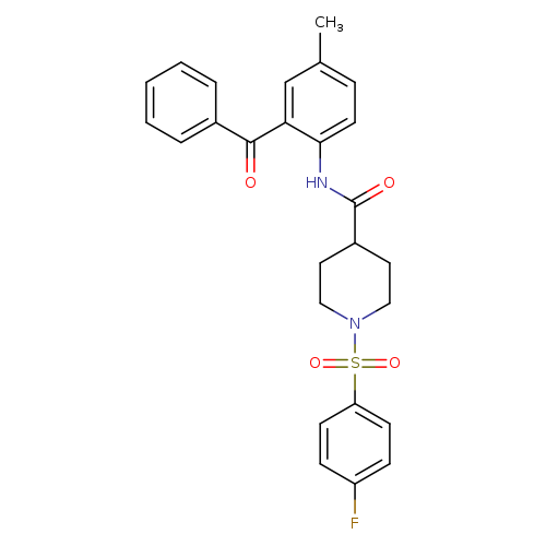 N-(2-benzoyl-4-methylphenyl)-1-(4-fluorobenzenesulfonyl)piperidine-4-carboxamide