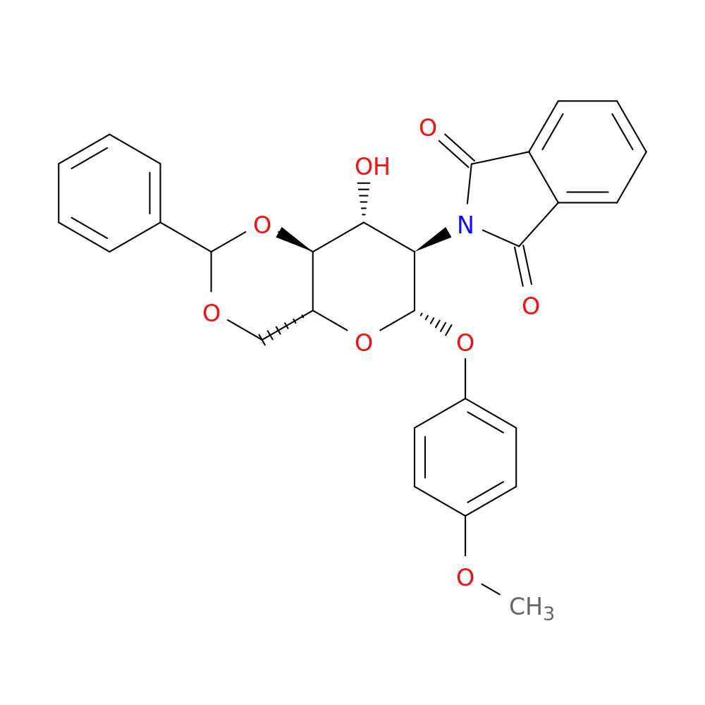 4-Methoxyphenyl 4,6-o-benzylidene-2-deoxy-2-phthalimido-beta-d-glucopyranoside