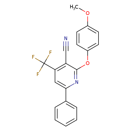 2-(4-methoxyphenoxy)-6-phenyl-4-(trifluoromethyl)pyridine-3-carbonitrile
