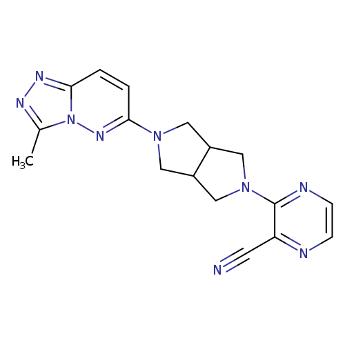 3-(5-{3-methyl-[1,2,4]triazolo[4,3-b]pyridazin-6-yl}-octahydropyrrolo[3,4-c]pyrrol-2-yl)pyrazine-2-carbonitrile