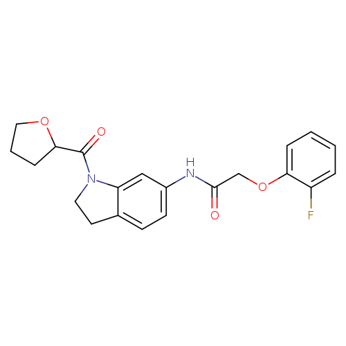 2-(2-fluorophenoxy)-N-[1-(oxolane-2-carbonyl)-2,3-dihydro-1H-indol-6-yl]acetamide