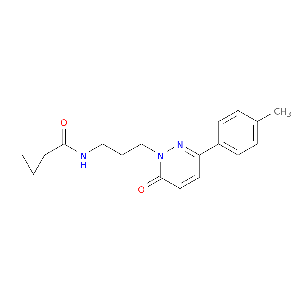 N-{3-[3-(4-methylphenyl)-6-oxo-1,6-dihydropyridazin-1-yl]propyl}cyclopropanecarboxamide