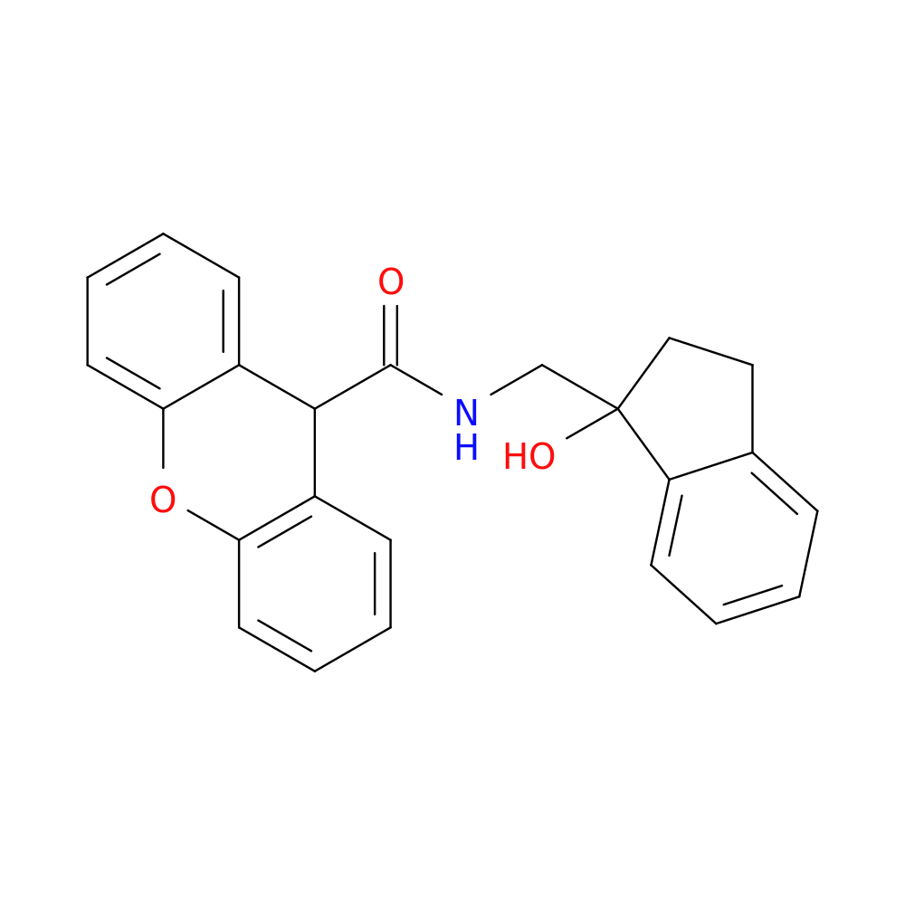 N-[(1-hydroxy-2,3-dihydro-1H-inden-1-yl)methyl]-9H-xanthene-9-carboxamide