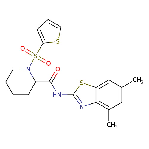 N-(4,6-dimethyl-1,3-benzothiazol-2-yl)-1-(thiophene-2-sulfonyl)piperidine-2-carboxamide