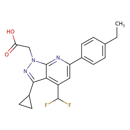 2-(3-Cyclopropyl-4-(difluoromethyl)-6-(4-ethylphenyl)-1H-pyrazolo[3,4-b]pyridin-1-yl)acetic acid