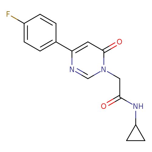 N-cyclopropyl-2-[4-(4-fluorophenyl)-6-oxo-1,6-dihydropyrimidin-1-yl]acetamide